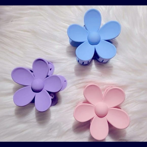 New large flower claw hair clip pastel - Picture 3 of 8